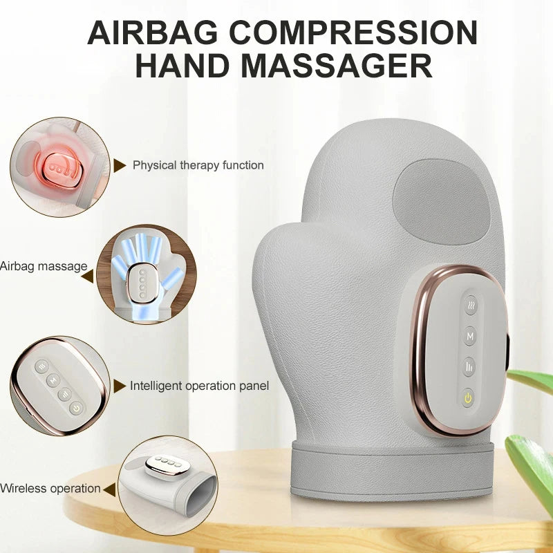 Hand & Wrist Relief Massager — Heat + Compression + Vibration