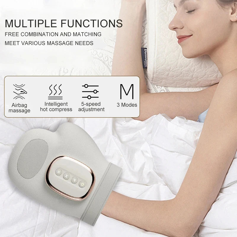 Hand & Wrist Relief Massager — Heat + Compression + Vibration