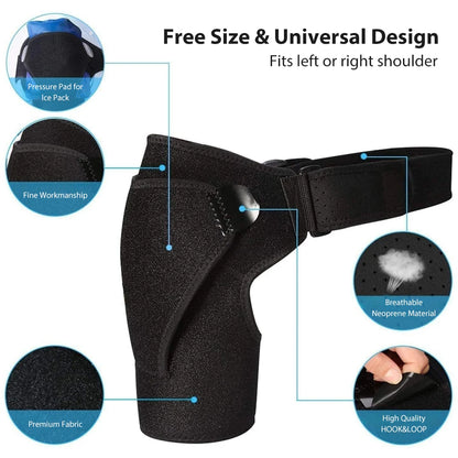 Recovery Shoulder Brace for Men and Women, Shoulder Stability Support Brace, Adjustable Fit Compression Shoulder Sleeve Wrap